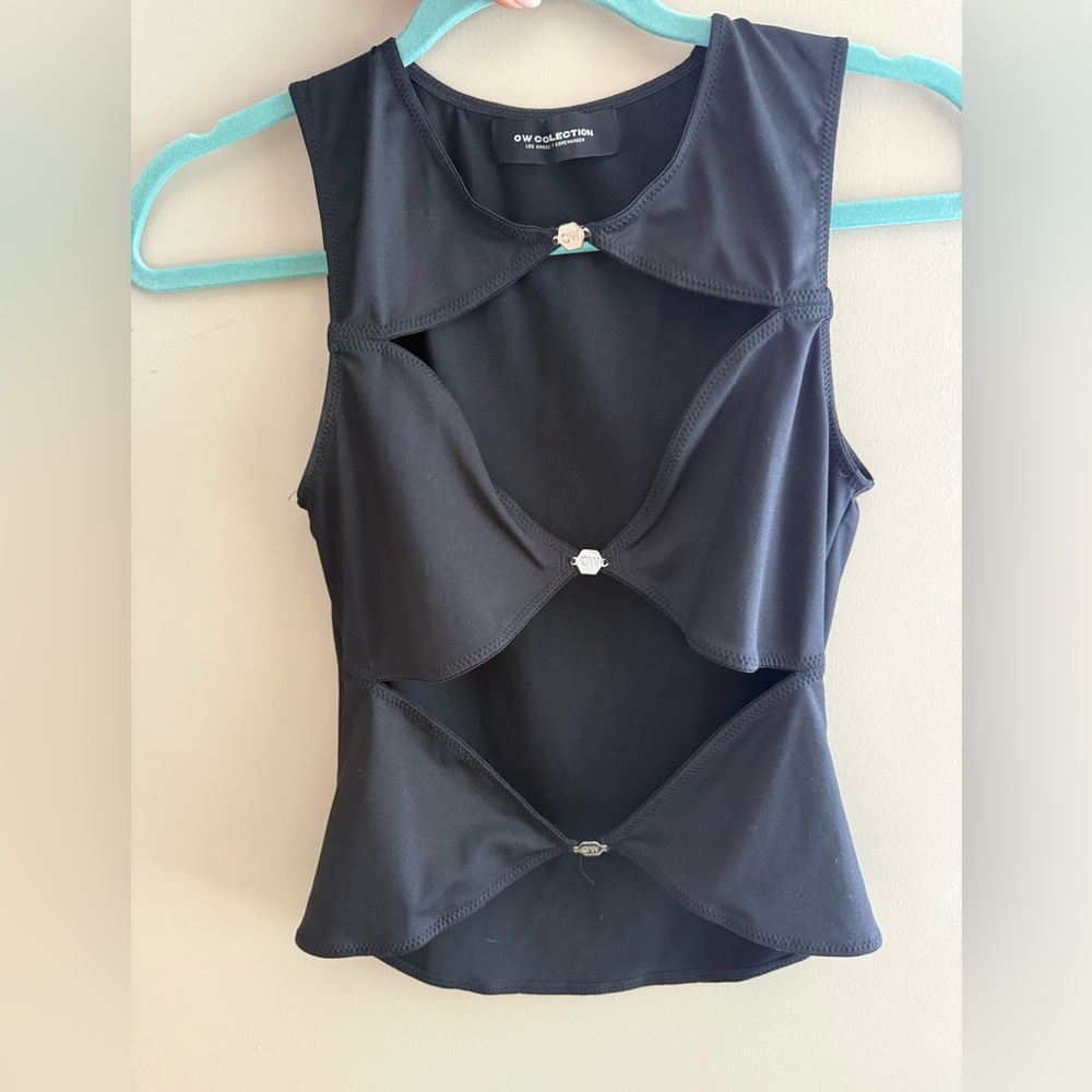 OW Collection Chiara Black Top